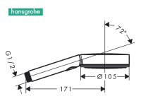 MEDIDAS TELEDUCHA 3jet PULSIFY SELECT S HANSGROHE